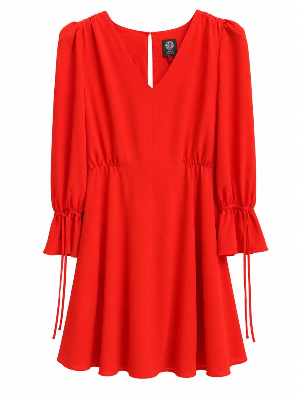 Vince Camuto Bright Red Dress with V-Neck